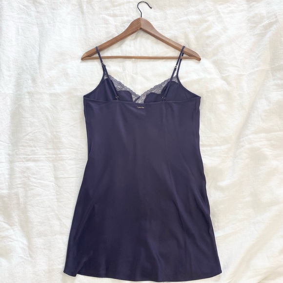 Calvin Klein Flirty Chemise Purple Slip Nighty - Picture 7 of 10